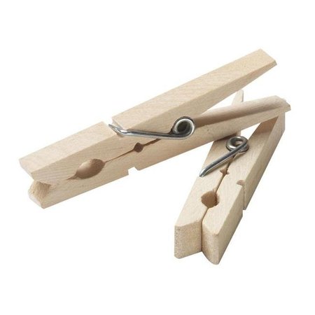 MAKEITHAPPEN Birch Wood Clothespins - 96 count - 72mm MA143128